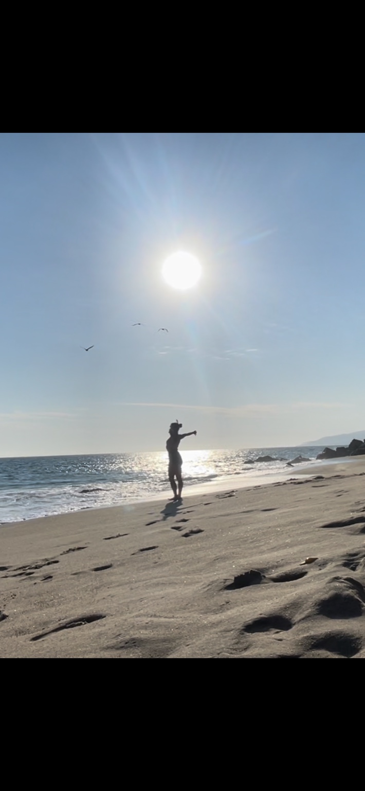 Yoga by the beach